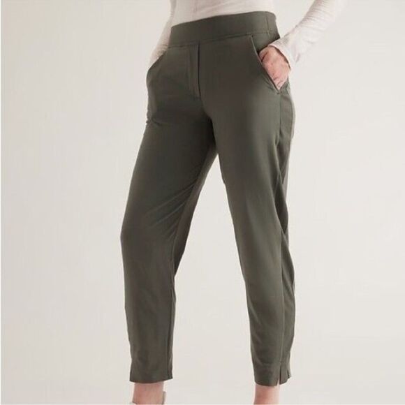 Athleta Brooklyn Ankle Pants High Waist Olive Green 6 - Picture 1 of 12